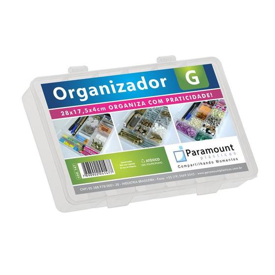 Caixa Organizadora Paramount Transparente 11 Divisórias G Menor preço em Caixa Organizadora Paramount Transparente 11 Divisórias G