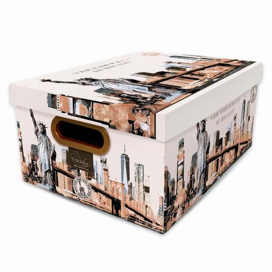 Caixa Organizadora Plástica Decorativa Multiuso Mundi Dello para Guardar Fotos Documentos Livros Menor preço em Caixa Organizadora Plástica Decorativa Multiuso Mundi Dello para Guardar Fotos Documentos Livros