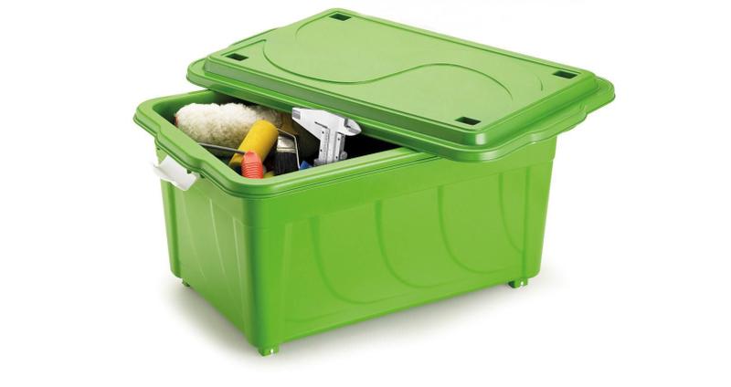 Caixa Organizadora Plástica Verde Com Tampa 60L Agraplast Menor preço em Caixa Organizadora Plástica Verde Com Tampa 60L Agraplast