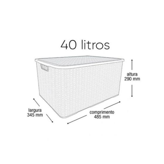 Imagem de Caixa Organizadora RATTAN 40L, 20L, 15L, 7L