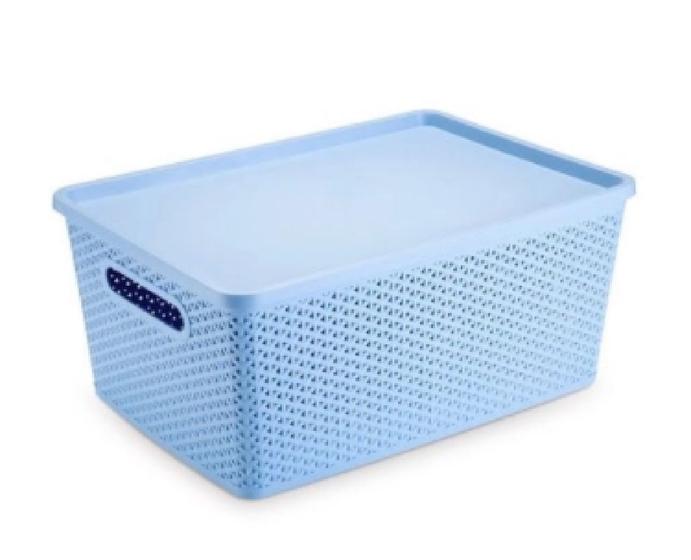 Caixa Organizadora Rattan Empilhável de 6,5 litros Menor preço em Caixa Organizadora Rattan Empilhável de 6,5 litros