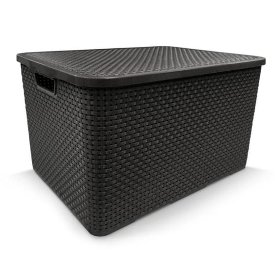 Caixa Organizadora Rattan Pequena Com Tampa 7 Litros Menor preço em Caixa Organizadora Rattan Pequena Com Tampa 7 Litros