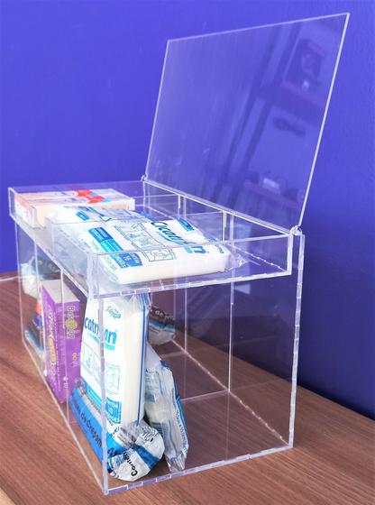 Caixa Organizadora Remedio Medicamentos Em Acrilico 30x15x18 Primeiros Socorros Menor preço em Caixa Organizadora Remedio Medicamentos Em Acrilico 30x15x18 Primeiros Socorros