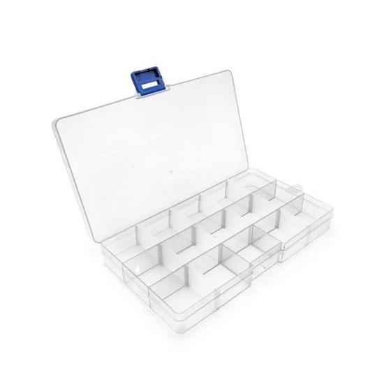 Imagem de Caixa Organizadora Retangular 17.6X10.2X2.2Cm 15 Divisórias