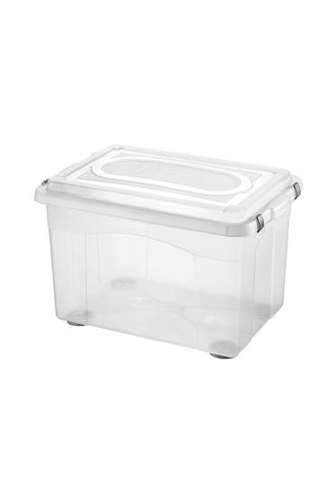 Caixa Organizadora Sanremo Top Stock em Plástico Cristal 56L Menor preço em Caixa Organizadora Sanremo Top Stock em Plástico Cristal 56L