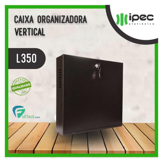 Imagem de Caixa Organizadora Vertical L350 Gabinete Preto Ipec