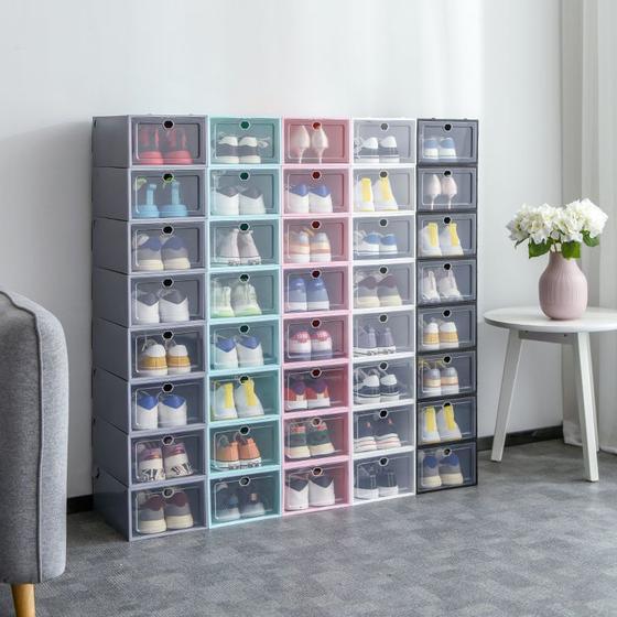 Imagem de Caixa Organizadoras Para Tênis Sapatos Kit 10