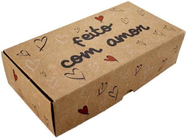 Imagem de CAIXA P/ 08 DOCES 4x16x8cm AMOR DOCE PCT C/ 10 UN. - IDEIA