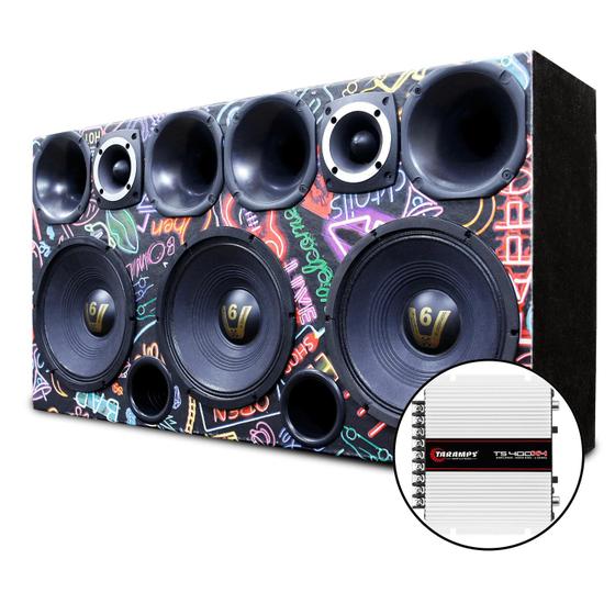 Imagem de Caixa Pancadão 3 Woofer Driver Tweeter Modulo Taramps 400