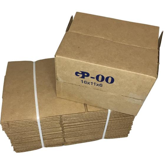 Imagem de Caixa Para Envios de E-commerce de Papelão Kraft 16x11x6 Forte e Resistente com 500 Unidades