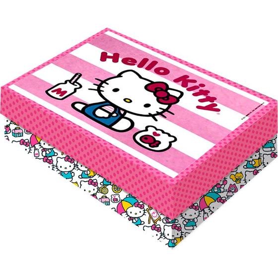 Imagem de Caixa para Presente Retangular P - Hello Kitty Rosa - 1 unidade - Festcolor - Rizzo