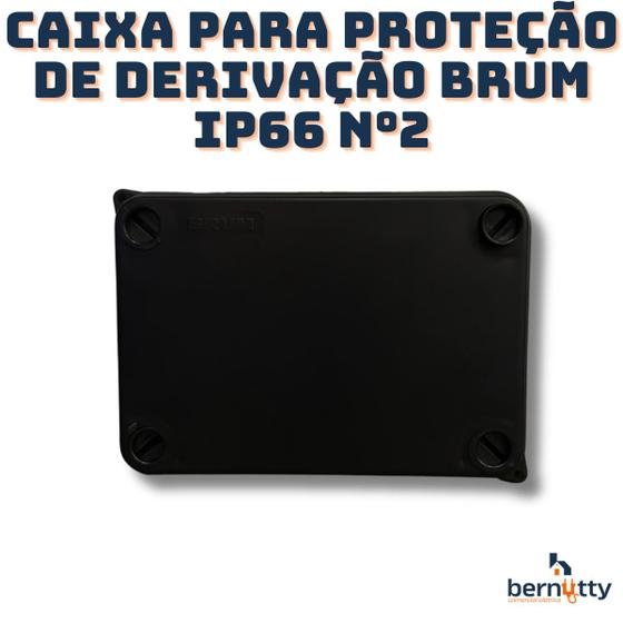 Imagem de Caixa Para proteção de Variação Câmeras  Brum IP66 N2 BRBOX Black IK08 Sobrepor