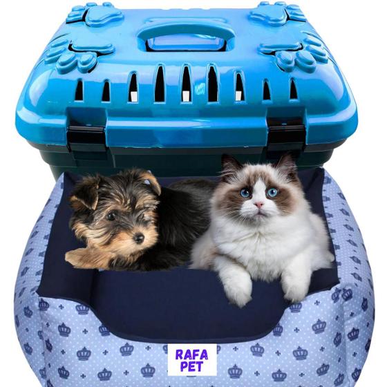 Imagem de Caixa Para Transporte Pet Gato Cachorro + Caminha Almofada Pet Cachorro Gato Atacado