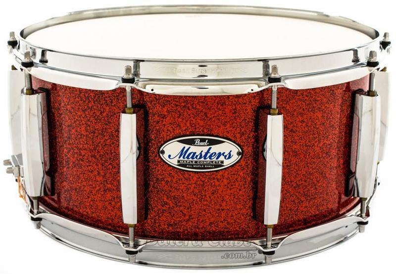 Imagem de Caixa Pearl Masters MCT Maple Complete Vermillion Sparkle 14x6,5 Thin Shell EvenPly-Six