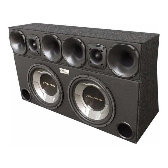 Caixa Pioneer com 2 Pioneer Ts-W3060br 12 Pol + Corneteira Jbl ...