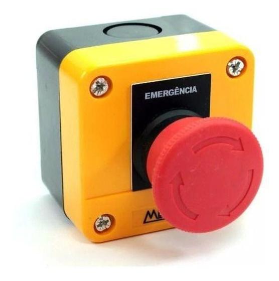 Imagem de Caixa Plástica Amarela Botão Emergência - Contato 1nf Cp1-e - Metaltex