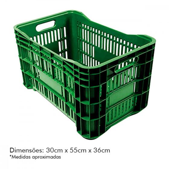 Imagem de Caixa Plastica P/Mercado Verde Plastand