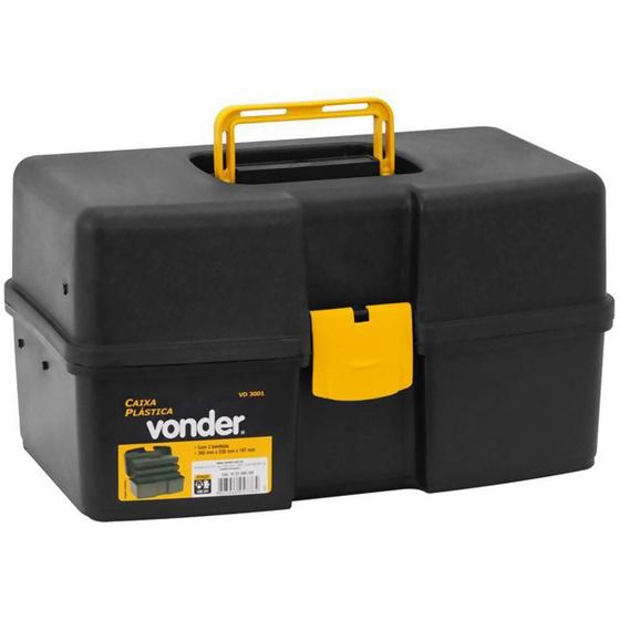 Imagem de Caixa Plástica Para Ferramentas Com 3 Bandejas - Vonder