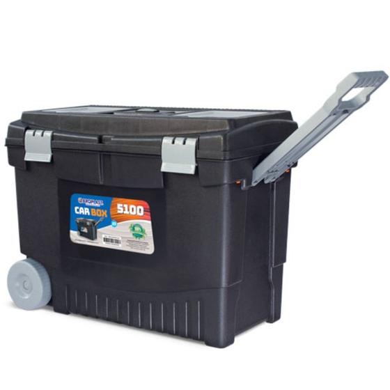 Caixa plástica para ferramentas com rodas 23" - CAR BOX 5100 - Arqplast Menor preço em Caixa plástica para ferramentas com rodas 23" - CAR BOX 5100 - Arqplast
