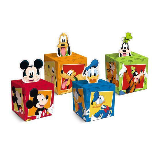 Imagem de Caixa Pop Up Lembrancinhas Turma Do Mickey Colorido M 9x9x8,5cm - 10 Un