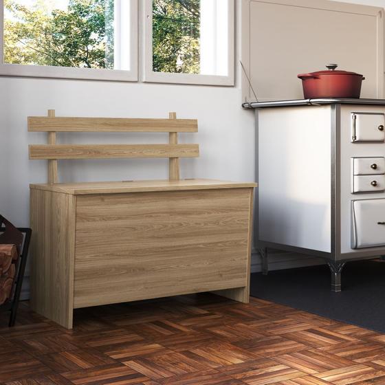 Imagem de Caixa Porta Trecos 75cm com assento Linha Caixa de Lenha CL001 Completa Móveis