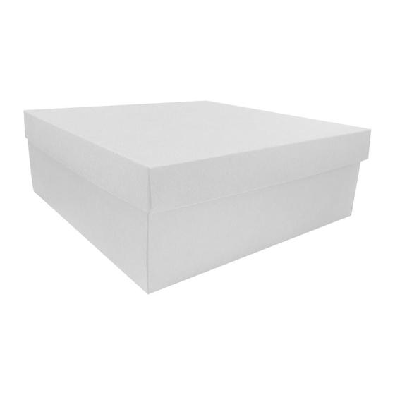 Imagem de Caixa Presente Luxo N5 - Branco - (25,5cm x25,5cm x9cm) - 01 unidade - Assk -