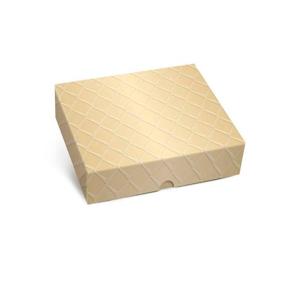 Imagem de Caixa Presente Retangular 30X24X6 Relevo Ouro Cromus