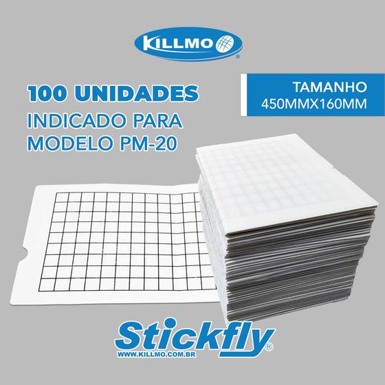 Imagem de CAIXA REFIL ADESIVO QUADRICULADO ARMADILHA LUMINOSA 450x160MM STICKFLY PM-20