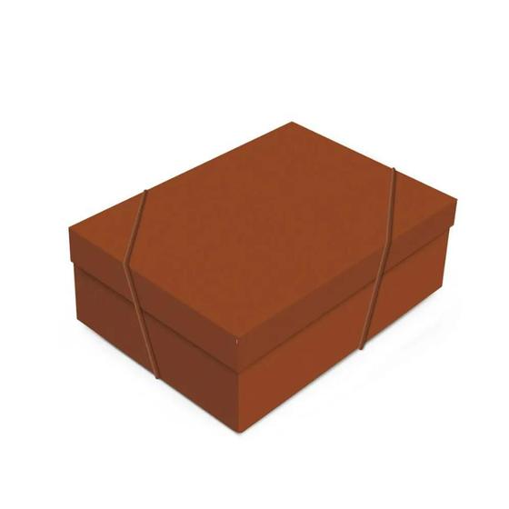 Imagem de Caixa Retangular Com Elástico P/ Presente (Tema: Cinnamon - Tamanho: G) - Contém 1 Unidade