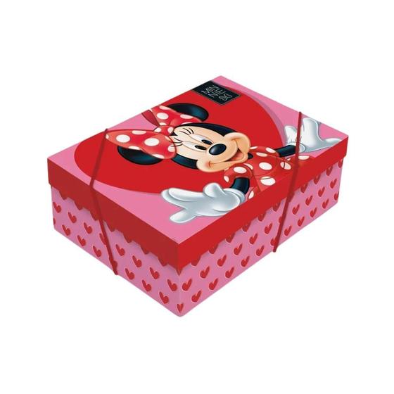 Imagem de Caixa Retangular Com Tampa Minnie Love Médio - Cromus