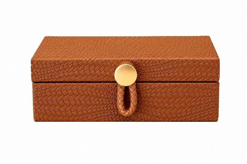 Caixa Retangular MDF Detalhe PU Textura - Tam P - Entrecasa