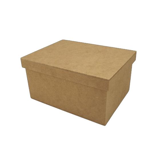 Imagem de Caixa Retangular Tampa Sapato 21x18x10 Kit 10un Madeira Mdf