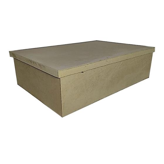 Imagem de Caixa Retangular Tampa Sapato 31x23x17 Madeira Mdf