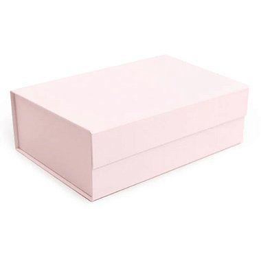 Imagem de Caixa Rígida Dobrável Retangular com Ímã P Rosa Bebê 24,5x17,5x8cm - 5 Un