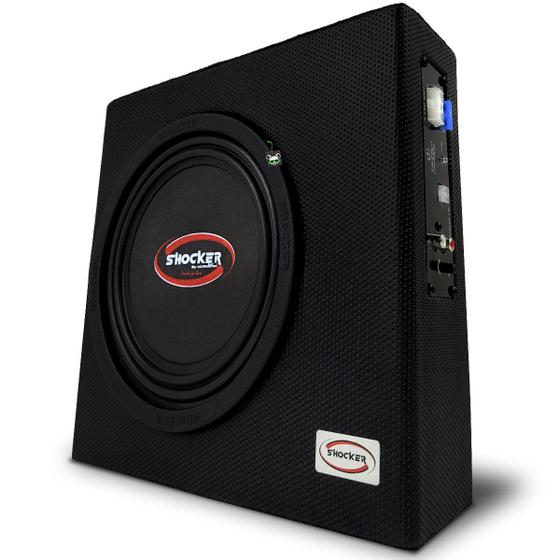 Imagem de Caixa Slim Subwoofer 8 Polegadas 200W Som Automotivo Shocker