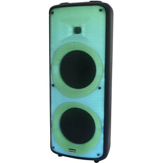 Imagem de Caixa Som Amplificada Portátil Bluetooth 2000W Rms Show de Leds Woofer Usb Amvox Aca 2000 Party Vox