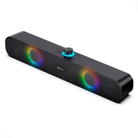Imagem de Caixa Som Caixinha Pc Computador Notebook Potente Led Bluetooth Bivolt - 1Hora