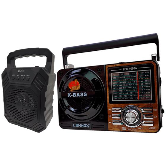 Caixa Som Rádio Vintage Retrô Portátil am fm Sw Sd - Lehmox - Caixa de ...