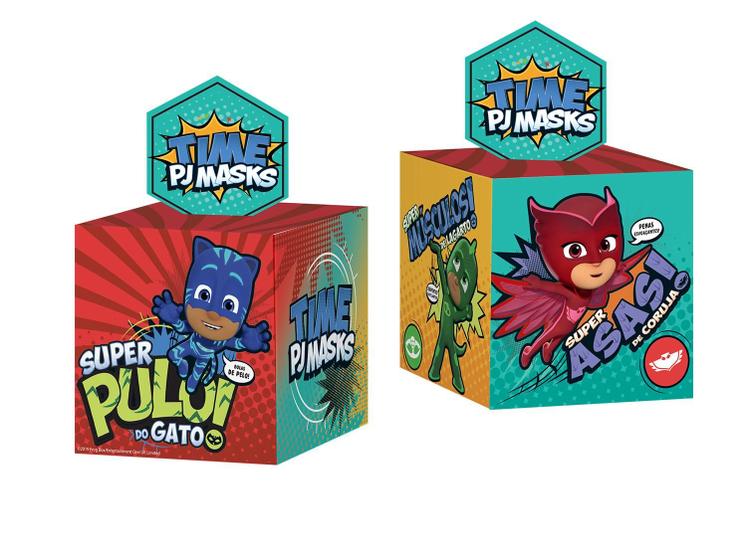 Imagem de Caixa Surpresa Cubo Festa PJ Masks - 08 unidades - Regina -  Festas