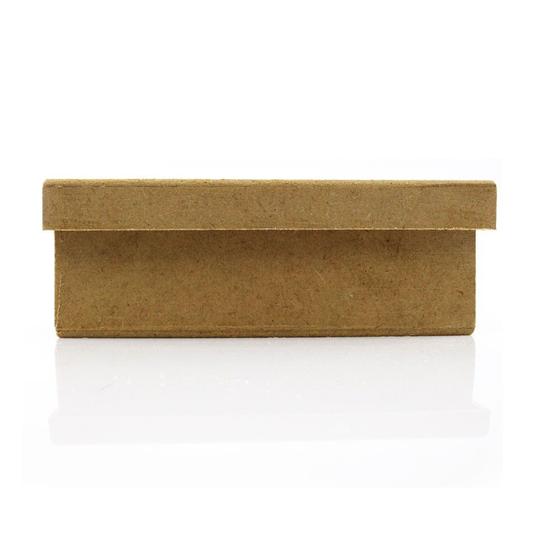 Imagem de Caixa Tampa Sapato de Mdf Madeira Crua - Tamanho: 17 X 17 X 06 Cm