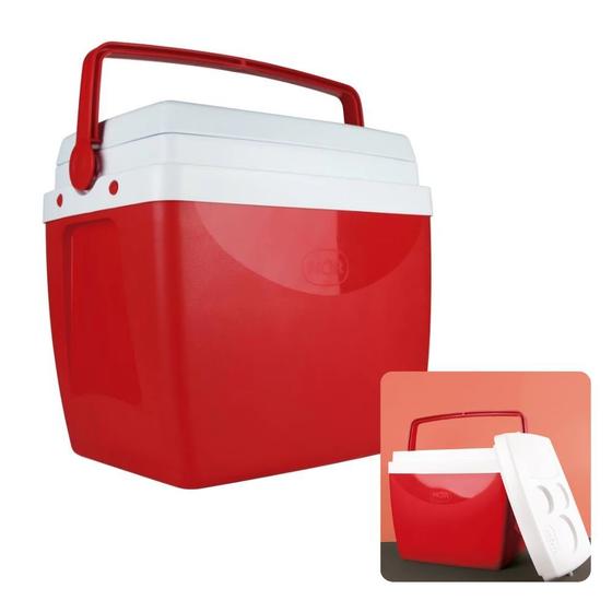 Imagem de Caixa Termica 18 Litros Cooler com Alca Vermelha Mor
