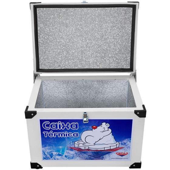 Caixa Térmica 35 Litros Galvanizada Cefaz com Válvula de Escoamento CTG-35 Menor preço em Caixa Térmica 35 Litros Galvanizada Cefaz com Válvula de Escoamento CTG-35
