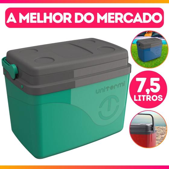 Imagem de Caixa Térmica 7L Unitermi Cooler Floripa Com Alça Praia Piscina Camping