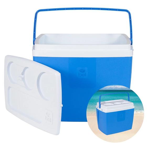 Imagem de Caixa Termica Azul Cooler 19 L Bel para Praia e Camping