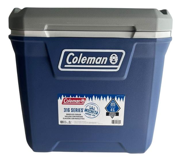 Imagem de Caixa Térmica Coleman Cooler 61,5 Litros 65 Qt Com Rodas