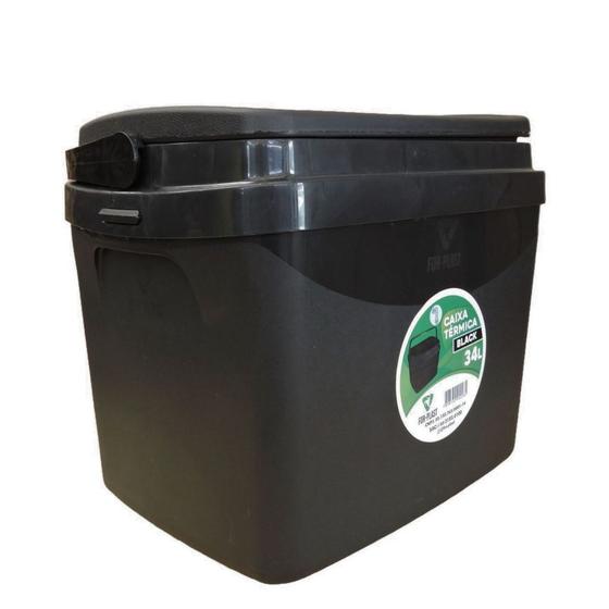 Caixa Térmica Cooler 34 Litros Black Menor preço em Caixa Térmica Cooler 34 Litros Black
