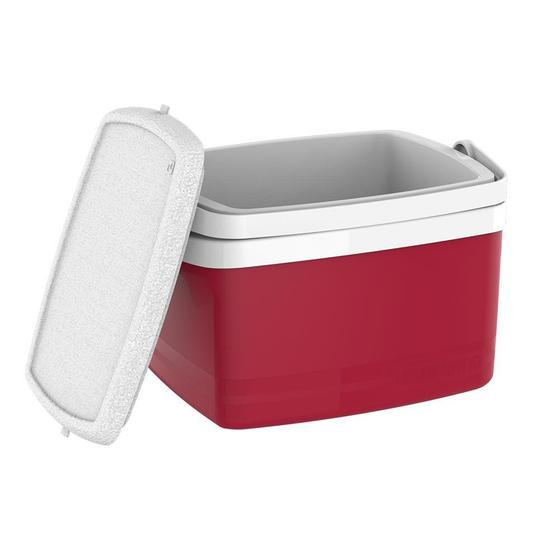 Imagem de Caixa Termica Cooler Bebidas 12L Vermelha Porta Copos Soprano