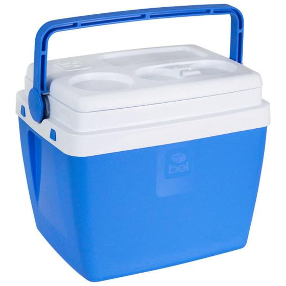Imagem de Caixa térmica cooler com alça praia pesca camping 12 litros azul
