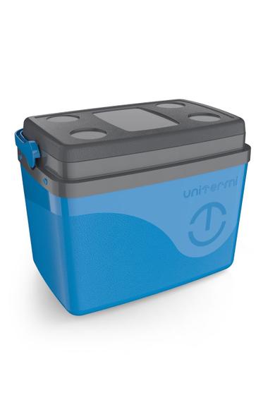 Caixa Térmica Cooler Floripa 30l Com Alça Unitermi Azul Menor preço em Caixa Térmica Cooler Floripa 30l Com Alça Unitermi Azul