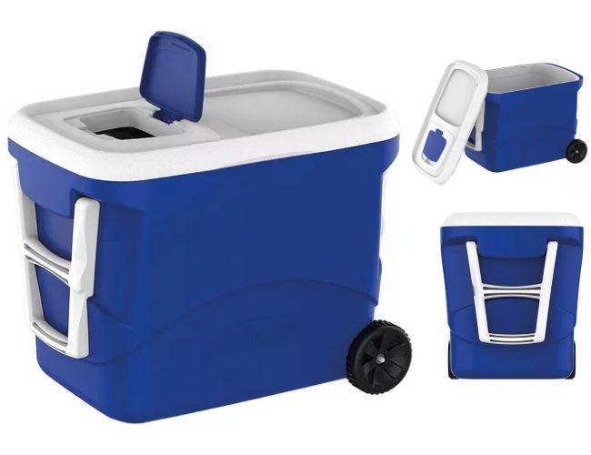 Caixa Termica Cooler Grande Bebidas 50L Aba na Tampa e Rodinhas Soprano Menor preço em Caixa Termica Cooler Grande Bebidas 50L Aba na Tampa e Rodinhas Soprano